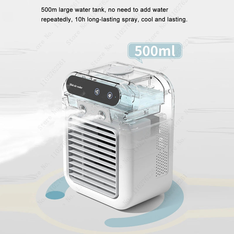 Xiaomi Mijia Portable Mini Air Conditioner Cooler 500ml Water Cooling Fan Air Conditioning Cooler Office Mobile Air Conditioner