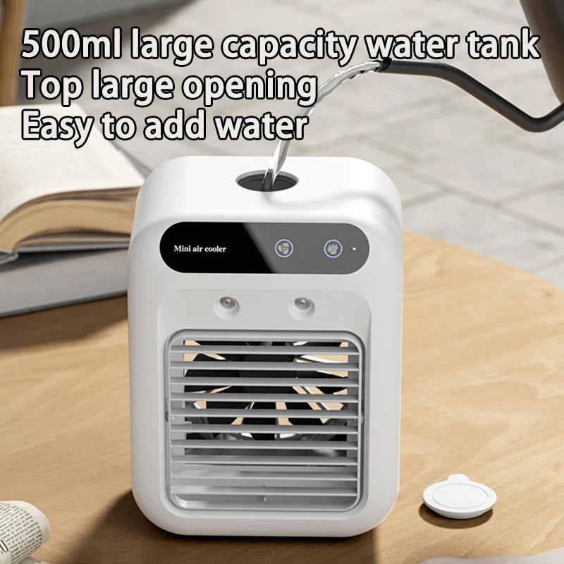 Xiaomi Mijia Portable Mini Air Conditioner Cooler 500ml Water Cooling Fan Air Conditioning Cooler Office Mobile Air Conditioner