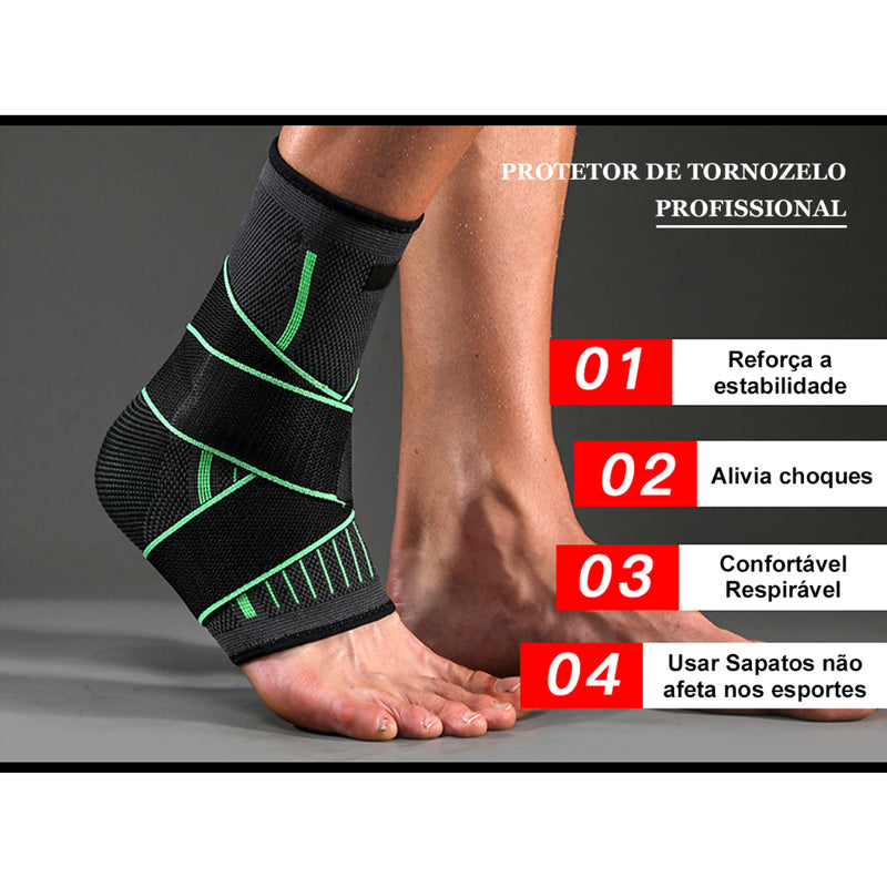 [COMPRE 1 LEVE 2] Tornozeleira Ortopédica Compressão Ajustável