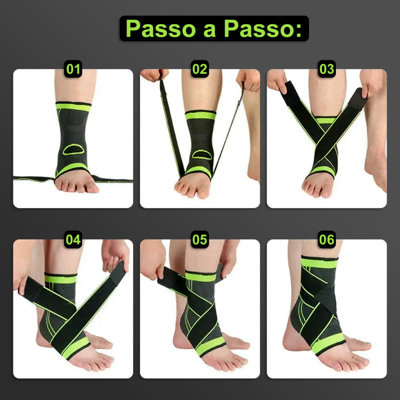 [COMPRE 1 LEVE 2] Tornozeleira Ortopédica Compressão Ajustável